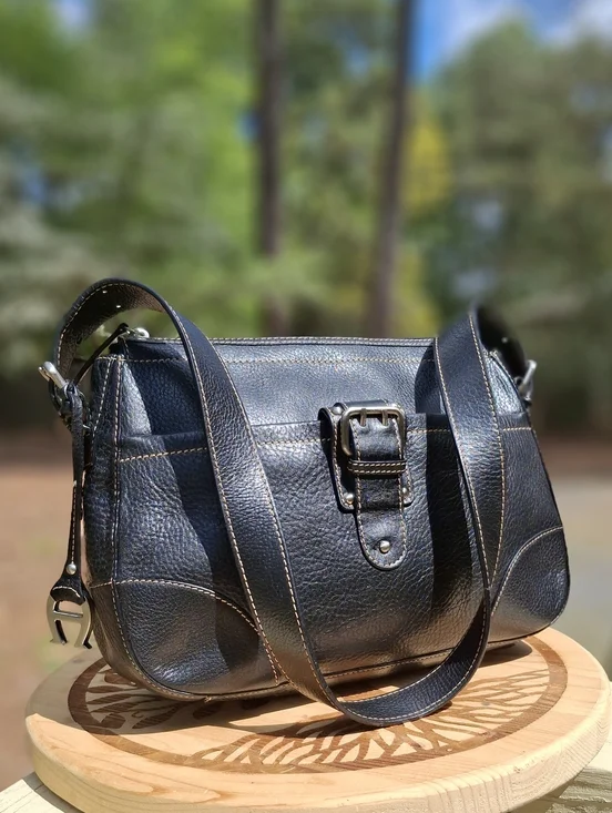 Vintage 90's Etienne Aigner Black Pebbled Leather Minimalist Shoulder Bag - Picture 15 of 15